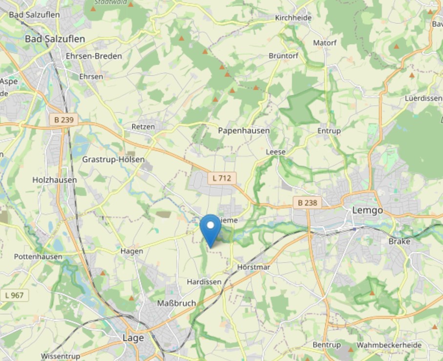 Standortkarte der Windenergieanlage