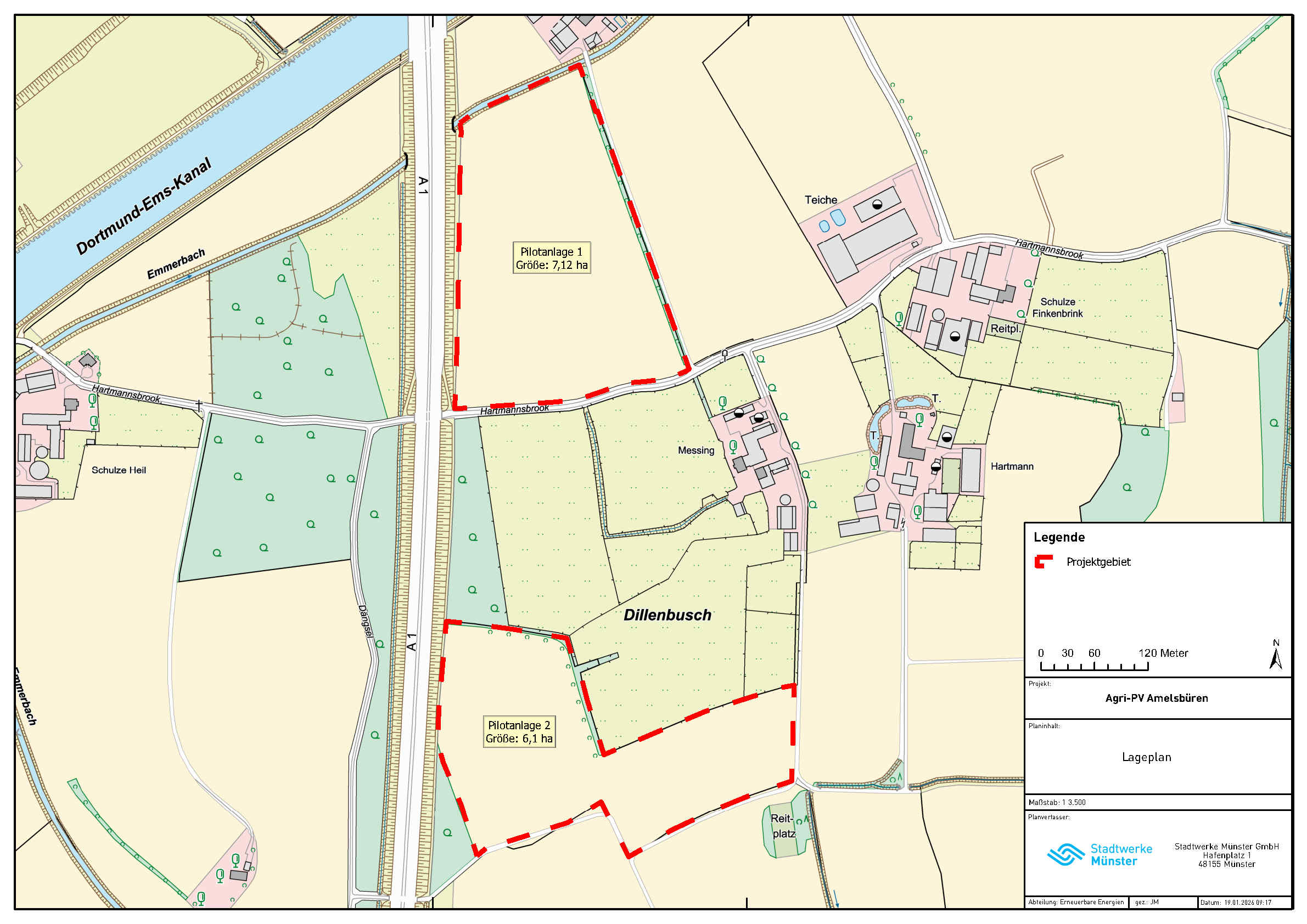 Standortkarte der Windenergieanlagen